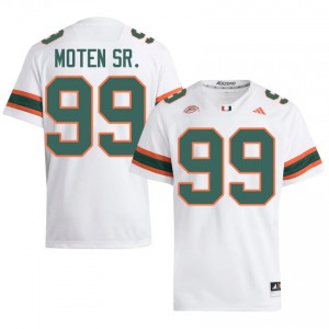 Ahmad Moten Sr. #99 Miami Hurricanes Jersey | Iconic White College Football Men Stitched 82594935