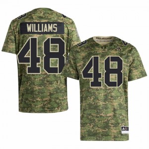 Camo Andres Williams #48 Canes Jersey | Men High School Football Fresh Swen 39127404