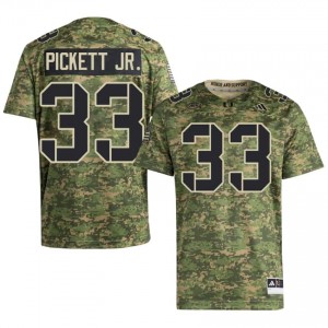 Officially Licensed Booker Pickett Jr. #33 Miami Canes Camo Jersey | Men University Football Stitch Fan Gear 23837479