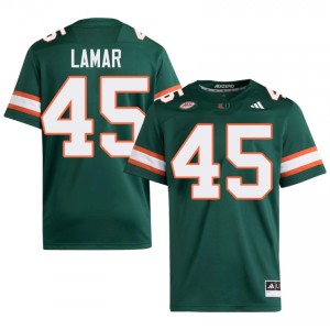 Braylon Lamar #45 UM Hurricanes Jersey | Pro-Grade Green College Football Men Embroidery 88089601
