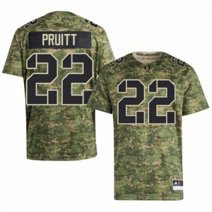 #22 Cam Pruitt Hurricanes Camo Jersey | Authentic Stitch Men Player Football Gear 64368564