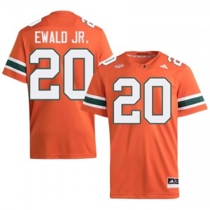 #20 Chris Ewald Jr. Hurricanes Orange Jersey | Authentic Embroidery Men Player Football Gear 49983980