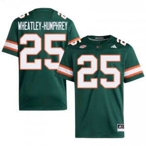 UM Canes Chris Wheatley-Humphrey #25 Green Jersey | Genuine Embroidery NCAA Football Men Apparel 19912668