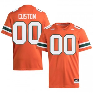 Orange Custom #00 Hurricanes Jersey | Men High School Football Licensed Embroidery 47819628