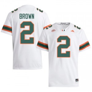 Damari Brown #2 Miami Hurricanes Jersey | Iconic White College Football Men Stitched 67111634