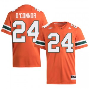 Orange Ethan O'Connor #24 Hurricanes Jersey | Men High School Football Licensed Embroidery 39574734