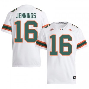 White Ja'Boree Antoine #16 Hurricanes Jersey | Men High School Football Licensed Stitched 83799941