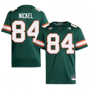 UM Canes Jack Nickel #84 Green Jersey | Pro Cut Embroidery NCAA Football Men Apparel 11730868