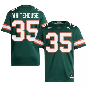 Jack Whitehouse #35 Miami Hurricanes Jersey | Gameday Green College Football Men Embroidery 11544112