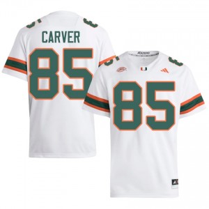 #85 Jackson Carver Miami Hurricanes White Jersey | Classic Stitched Men Player Football Gear 59565930