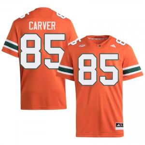 UM Canes Jackson Carver #85 Orange Jersey | Pro Cut Embroidery NCAA Football Men Apparel 41178459