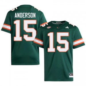 Green Judd Anderson #15 Canes Jersey | Men High School Football Limited Embroidery 91899991