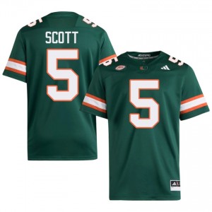 #5 Justin Scott Hurricanes Green Jersey | Authentic Embroidery Men Player Football Gear 20900258