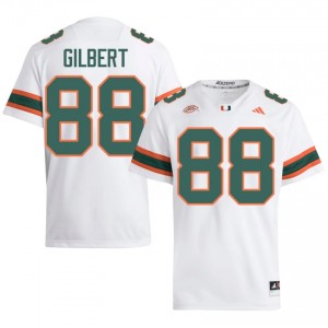 Luka Gilbert #88 UM Hurricanes Jersey | Exclusive White College Football Men Stitched 81011886