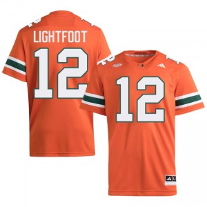 Marquise Lightfoot #12 Miami Hurricanes Jersey | Iconic Orange College Football Men Embroidery 34758237