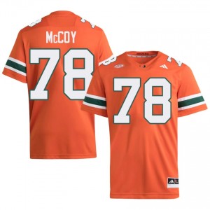 Miami Matthew McCoy #78 Orange Jersey | Premium Embroidery NCAA Football Men Apparel 92244572