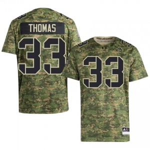 Camo Nick Thomas #33 Canes Jersey | Men High School Football Limited Swen 66784804