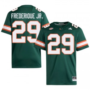 Romanas Frederique Jr. #29 UM Hurricanes Jersey | Exclusive Green College Football Men Embroidery 49119468