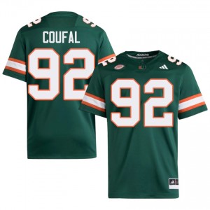 Green Samuel Coufal #92 Hurricanes Jersey | Men High School Football Licensed Embroidery 31708998