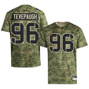 Camo Tucker Tevepaugh #96 Canes Jersey | Men High School Football Fresh Swen 46392780
