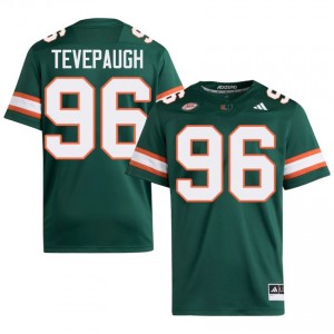 Elite Thread Tucker Tevepaugh #96 Miami Canes Green Jersey | Men University Football Embroidery Fan Gear 16259246