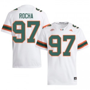 Miami Will Rocha #97 White Jersey | Premium Stitched NCAA Football Men Apparel 39089846