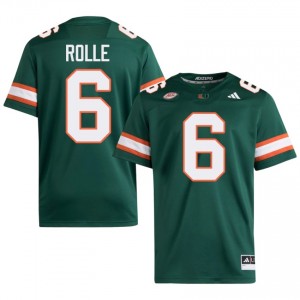 Antrel Rolle #6 Miami Hurricanes Jersey | Gameday Green College Football Men Embroidery 27110943