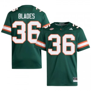 Elite Thread Bennie Blades #36 Miami Canes Green Jersey | Men University Football Embroidery Fan Gear 76006153