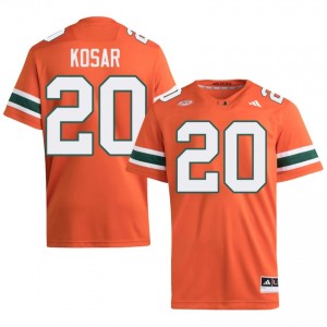 #20 Bernie Kosar Hurricanes Orange Jersey | Alumni Embroidery Men Player Football Gear 71364248