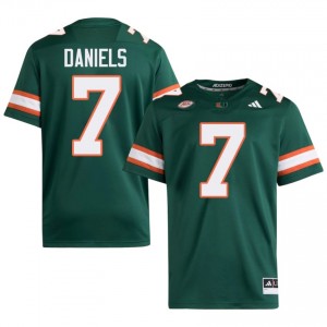 #7 CJ Daniels Hurricanes Green Jersey | Authentic Embroidery Men Player Football Gear 26242968