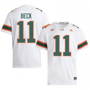Durable Carson Beck #11 UM Hurricanes White Jersey | Men University Football Stitched Fan Gear 81936984