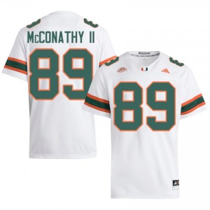 Cole McConathy II #89 Miami Hurricanes Jersey | Gameday White College Football Men Stitched 27196601