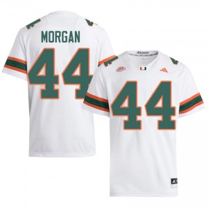 Elite Thread Dan Morgan #44 Miami Canes White Jersey | Men University Football Stitched Fan Gear 39304966