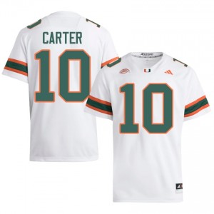 Durable Darian Mensah #10 UM Hurricanes White Jersey | Men University Football Stitched Fan Gear 62525901
