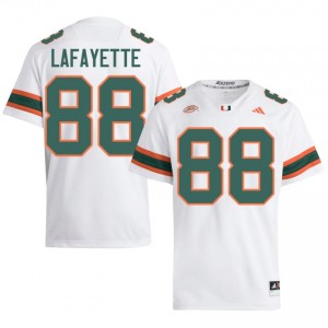 Miami DeAnthony Lafayette #88 White Jersey | Essential Stitched NCAA Football Men Apparel 63337283