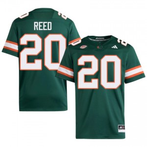 Durable Ed Reed #20 UM Hurricanes Green Jersey | Men University Football Embroidery Fan Gear 50964175