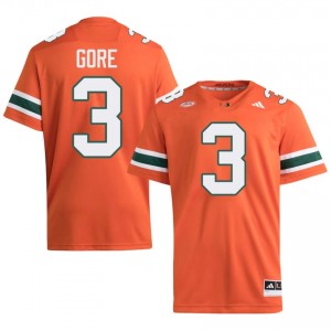 Orange Frank Gore #3 Canes Jersey | Men High School Football Fresh Embroidery 36388921