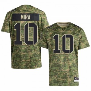Camo George Mira #10 Hurricanes Jersey | Men High School Football Moisture Wicking Stitch 50493438
