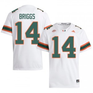 #14 Israel Briggs Hurricanes White Jersey | Alumni Stitched Men Player Football Gear 46775787