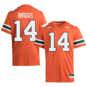 Miami Israel Briggs #14 Orange Jersey | Essential Embroidery NCAA Football Men Apparel 96105208