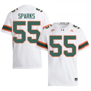 #55 JJ Sparks Hurricanes White Jersey | Alumni Stitched Men Player Football Gear 10498495