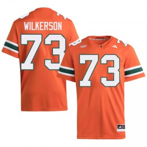 Jaden Wilkerson #73 UM Hurricanes Jersey | Exclusive Orange College Football Men Embroidery 51736014