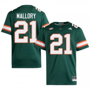 Green Javian Mallory #21 Hurricanes Jersey | Men High School Football Licensed Embroidery 42544864