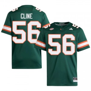 Green Johnathan Cline #56 Canes Jersey | Men High School Football Limited Embroidery 26039795