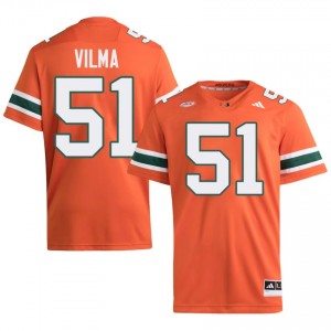 Top-Tier Jonathan Vilma #51 UM Hurricanes Orange Jersey | Men University Football Embroidery Fan Gear 57897014