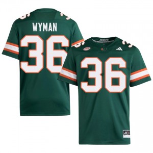 Top-Tier Jontavius Wyman #36 UM Hurricanes Green Jersey | Men University Football Embroidery Fan Gear 27950128