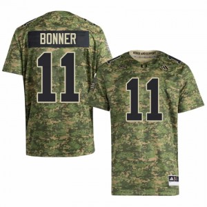 Camo Kamal Bonner #11 Hurricanes Jersey | Men High School Football Moisture Wicking Stitch 47999234