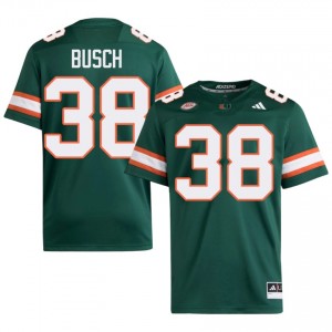 Durable Karsten Busch #38 UM Hurricanes Green Jersey | Men University Football Embroidery Fan Gear 84968910