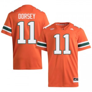 UM Canes Ken Dorsey #11 Orange Jersey | Genuine Embroidery NCAA Football Men Apparel 80299689