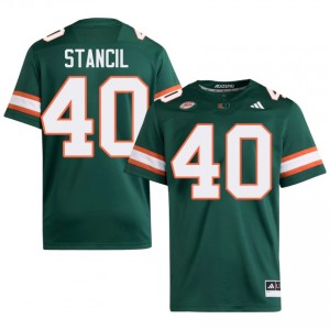 Keshawn Stancil #40 UM Hurricanes Jersey | Exclusive Green College Football Men Embroidery 74929828